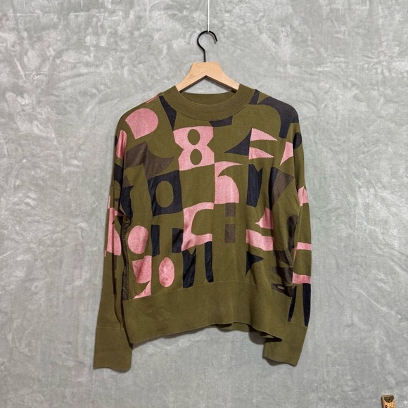 Scotch Soda Sweater Womens Small Multicolor Abstract Pattern Crew‎ Neck Maison - Picture 1 of 6